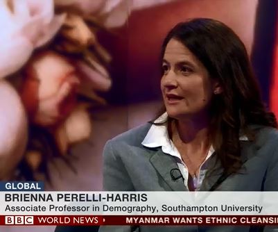 Dr Brienna Perelli-Harris on BBC World News